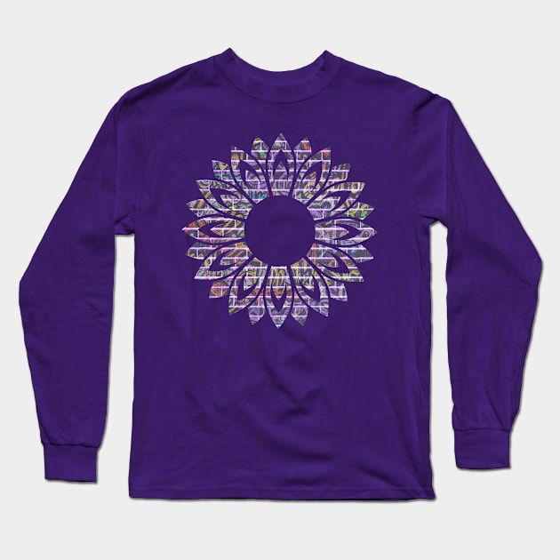 Graffiti Wall Flower Long Sleeve T-Shirt by KayBee Gift Shop